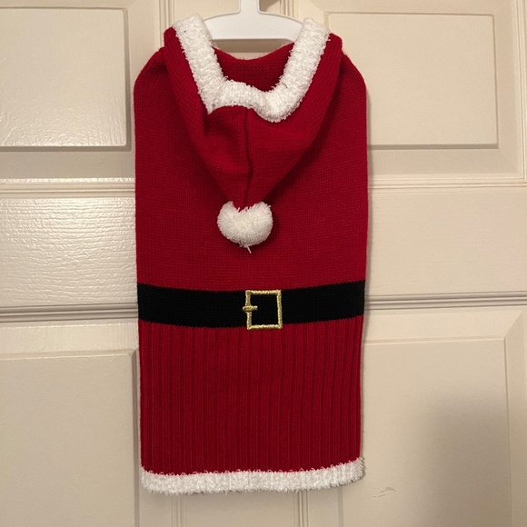 Pet Puppy Dog Santa Sweater Suit with Hood - Picture 1 of 5